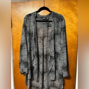 Black and White Chicos Sheer Blouse Size 3